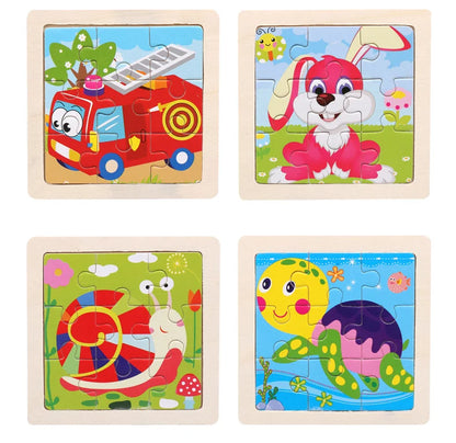 👉 Puzzle Éducatif en Bois pour Enfants (Animaux & Véhicules)  Jouet Montessori 3D dès 3 ans