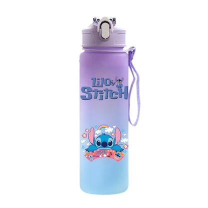 Bouteille d'eau Disney Lilo et Stitch, grande capacité, 750 ml, portable, idéale pour les sports de plein air, idée cadeau pour enfants