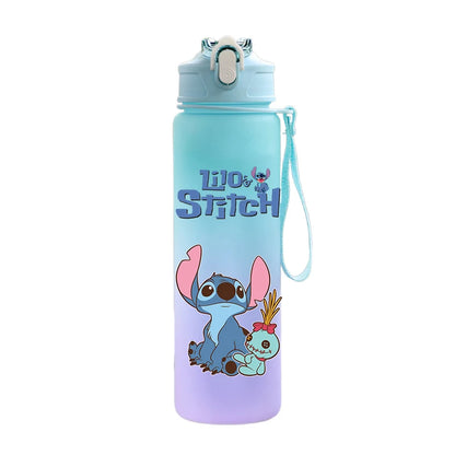 Bouteille d'eau Disney Lilo et Stitch, grande capacité, 750 ml, portable, idéale pour les sports de plein air, idée cadeau pour enfants