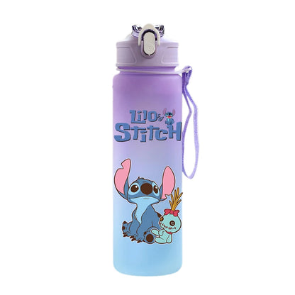 Bouteille d'eau Disney Lilo et Stitch, grande capacité, 750 ml, portable, idéale pour les sports de plein air, idée cadeau pour enfants
