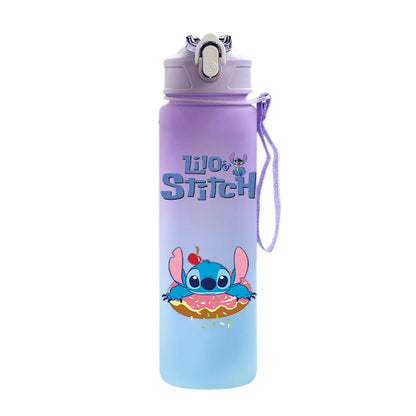 Bouteille d'eau Disney Lilo et Stitch, grande capacité, 750 ml, portable, idéale pour les sports de plein air, idée cadeau pour enfants