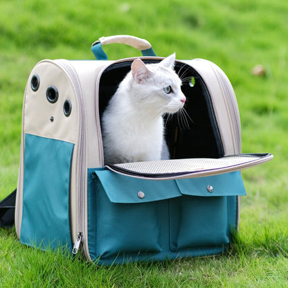 🎒 Sac à Dos de Transport Respirant pour Chats & Petits Chiens – Élégant, Spacieux et Confortable