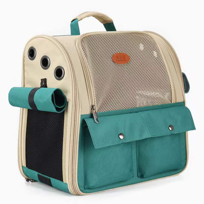 🎒 Sac à Dos de Transport Respirant pour Chats & Petits Chiens – Élégant, Spacieux et Confortable