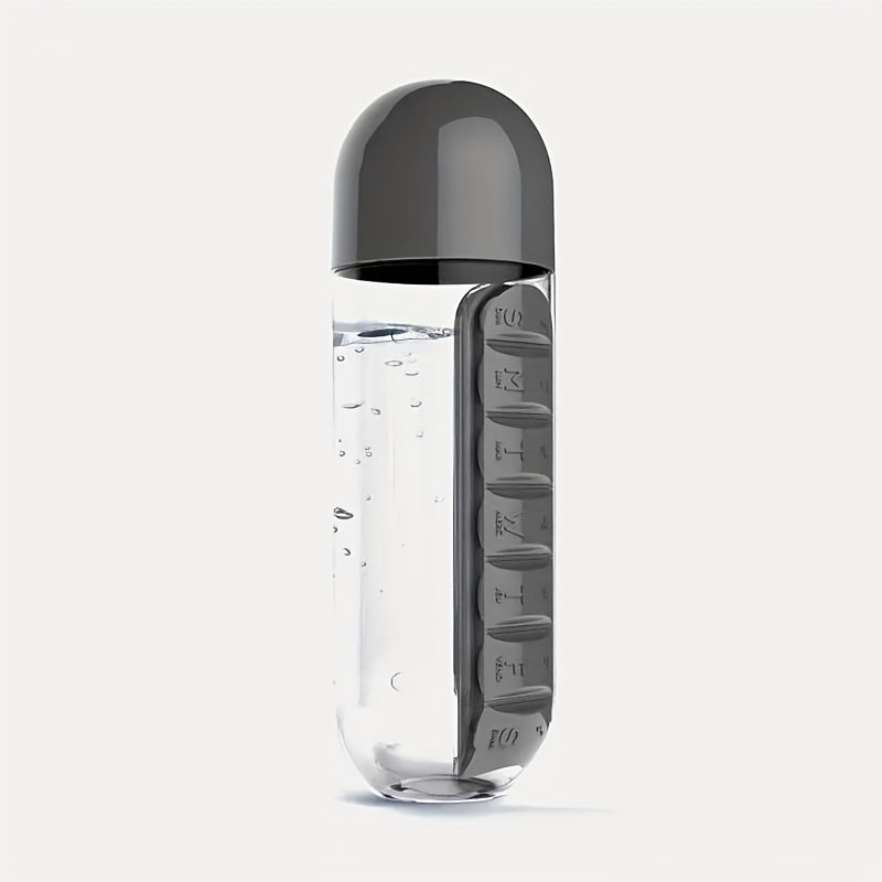 Gourde Pilulier 2-en-1 💧 – Hydratez-vous & Ne manquez plus vos prises ! (5 couleurs – Livraison Offerte 🇫🇷)