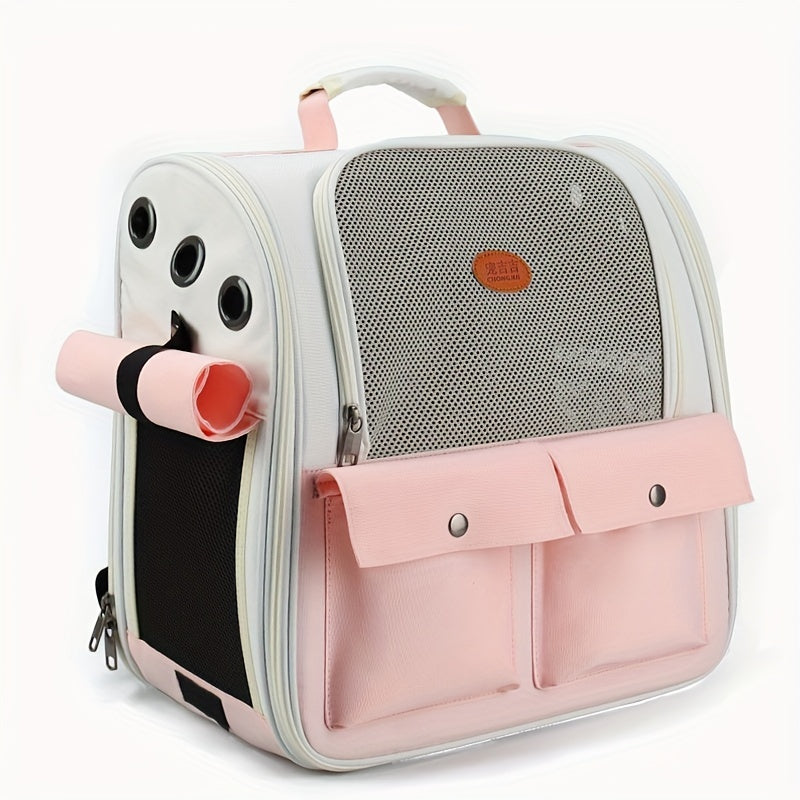 🎒 Sac à Dos de Transport Respirant pour Chats & Petits Chiens – Élégant, Spacieux et Confortable