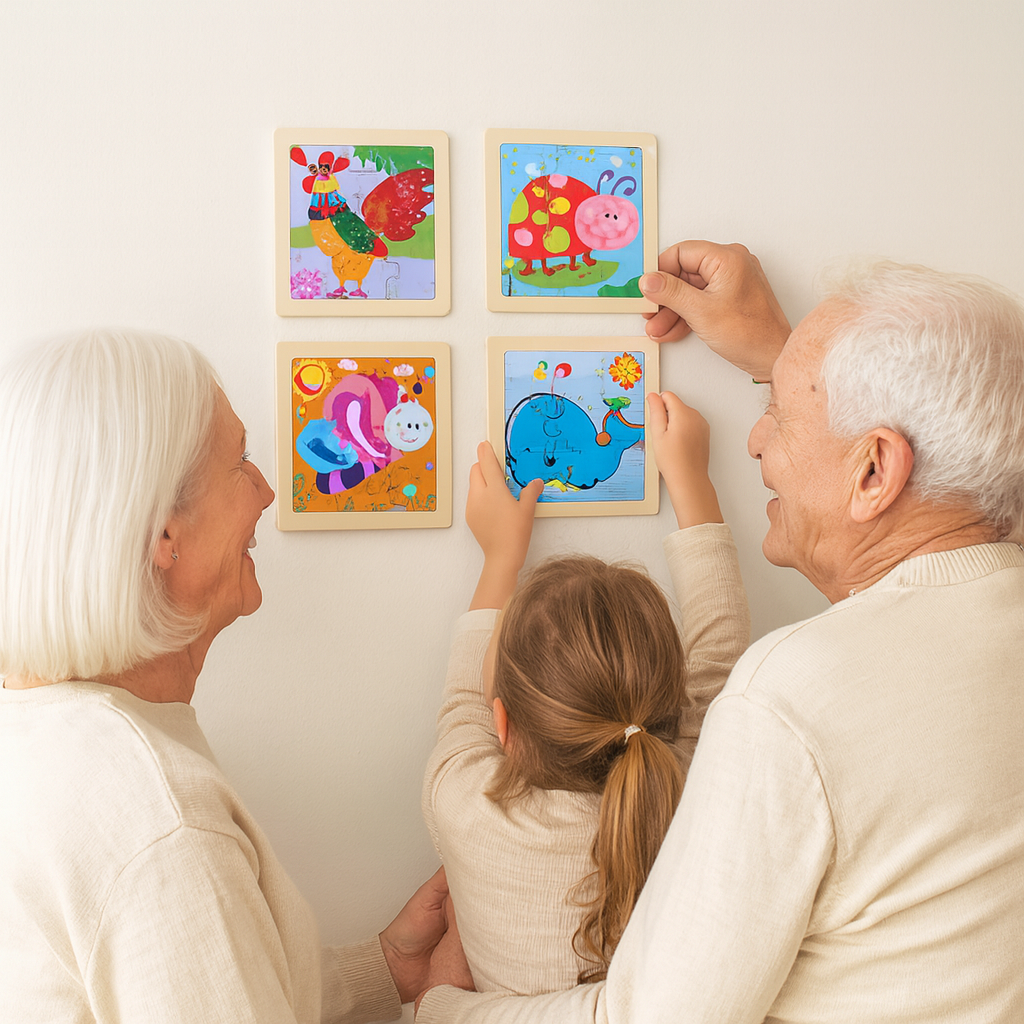 👉 Puzzle Éducatif en Bois pour Enfants (Animaux & Véhicules)  Jouet Montessori 3D dès 3 ans