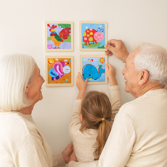 👉 Puzzle Éducatif en Bois pour Enfants (Animaux & Véhicules)  Jouet Montessori 3D dès 3 ans