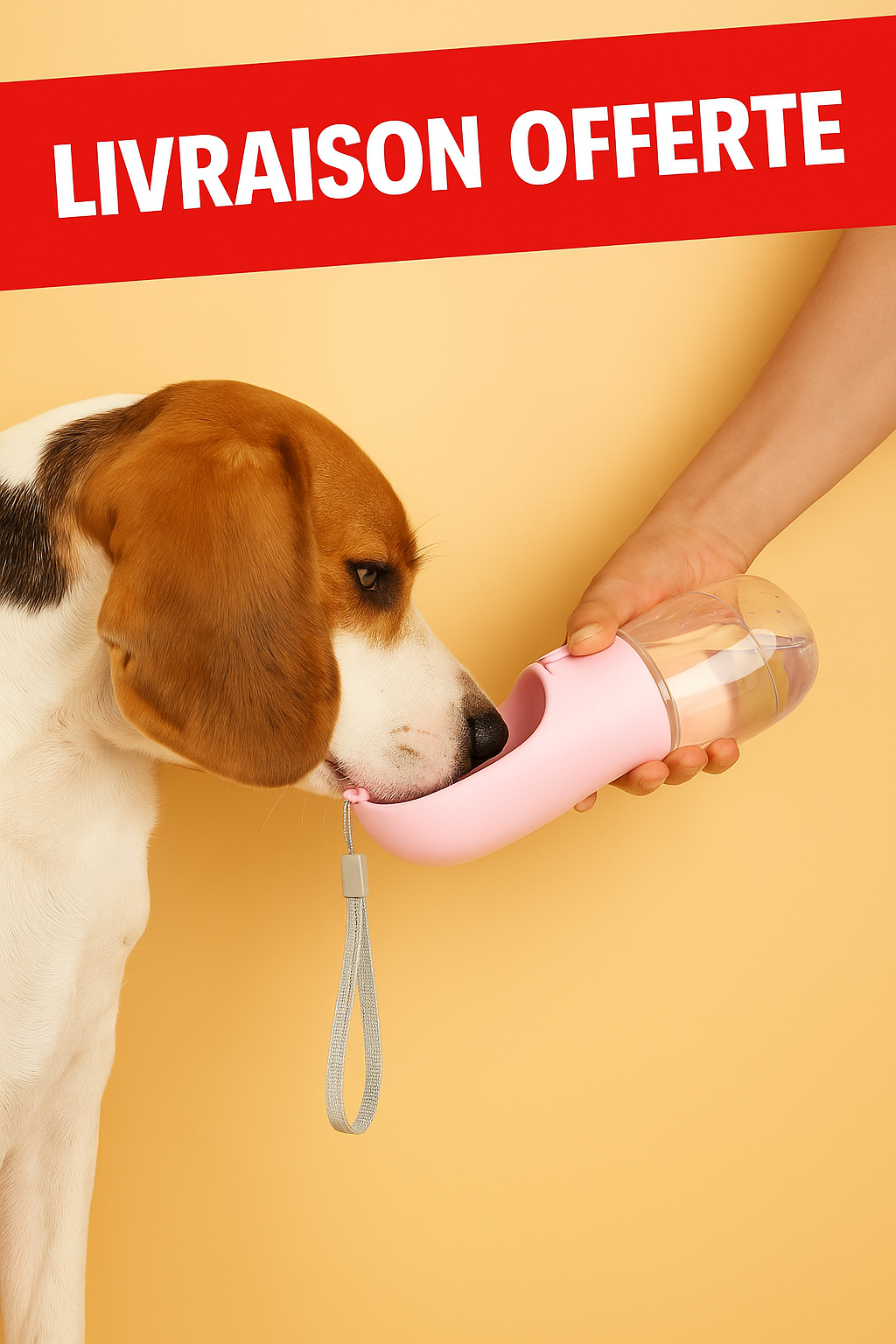 Gourde Distributeur d'eau, anti-fuite, pour les voyages et les promenades menades, pour animaux de compagnie