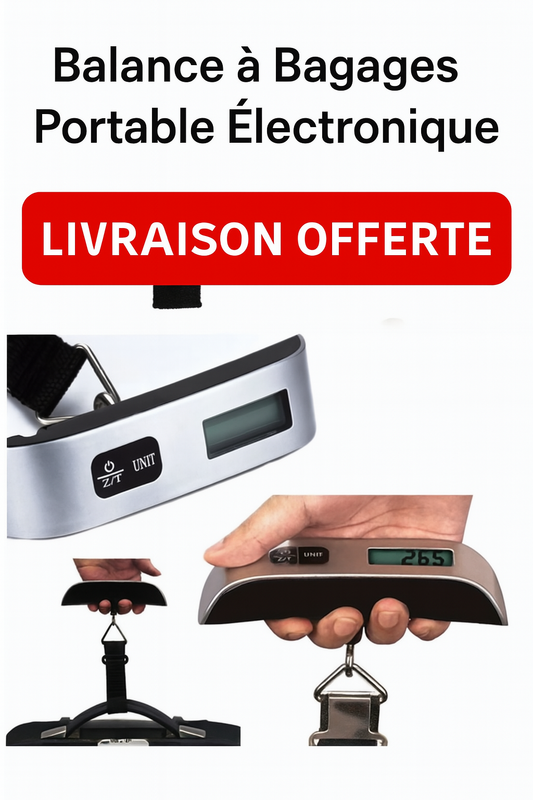 ⚖️ Balance à Bagages Portable Électronique – Jusqu’à 50 kg – Écran LCD Rétroéclairé