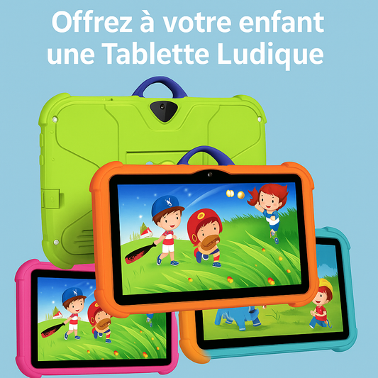 Tablette Éducative Enfant 7'' – Android, 64 Go, Étui Résistant, Jeux & Apprentissage Ludique – Idée Cadeau Parfaite !"