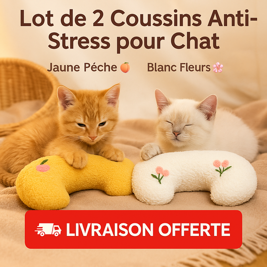 🐾 Coussin Anti-Stress pour Chat – Doux, Moelleux & Apaisant – 2 Modèles Disponibles