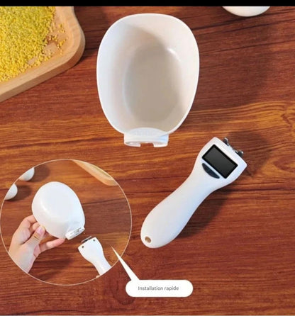 Cuillère balance électronique 4 en 1 – Mesure g, ml, cup, oz – Idéal cuisine & croquettes animaux